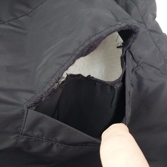 PINK VS Windbreaker Jacket Zip Front Hidden Hood As Is Size XS - Picture 5 of 7